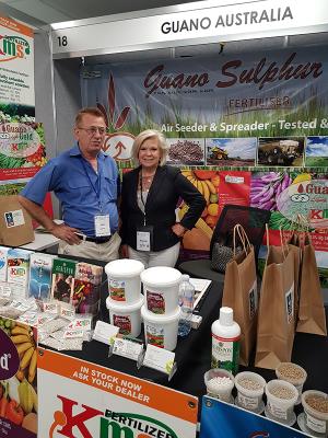 Promoting the Guano Gold natural fertiliser product range at the Australian Biological Farming Conference in Queensland.