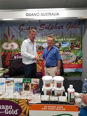 Promoting the Guano Gold natural fertiliser product range at the Australian Biological Farming Conference in Queensland.